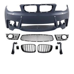 Sport Front Bumper ABS for PDC +2x GRILLE Black fits on...