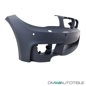 Sport Front Bumper ABS for PDC +2x GRILLE Black fits on BMW 1 E81 E82 E87 E88 