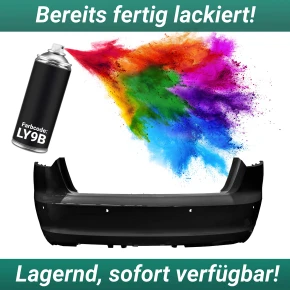 Stoßstange hinten 4x PDC LACKIERT LY9B passt...