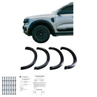 Kotflügelverbreiterungen Kompatibel mit FORD Ranger T9 