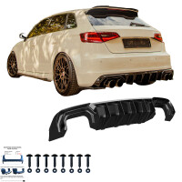 Heckdiffusor Kompatibel mit AUDI S3 Sportback 8V 2013-2016 2