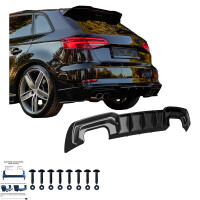 Heckdiffusor Kompatibel mit AUDI S3 Sportback 8V Facelift 20