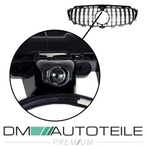 Panamericana Kühlergrill für Mercedes E-Klasse W213 / S213 / C238 / A238 Vorfacelift nicht für E63 AMG in Schwarz Chrom 