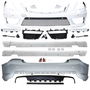 Stoßstange Komplettpaket SRA PDC Bodykit +Zubehör für Mercedes E-Klasse W212 nicht E63 AMG